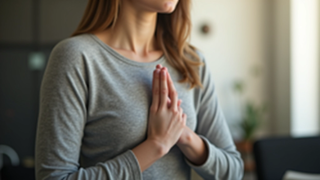 Persoon neemt een diepe ademhaling tijdens een moeilijk gesprek