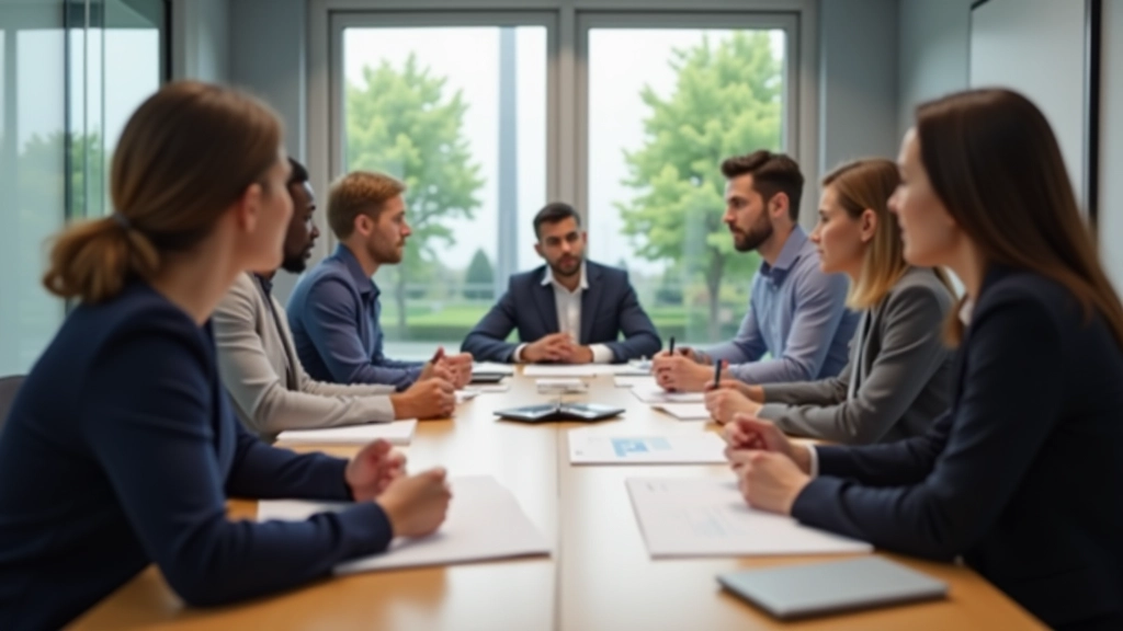 Team in vergaderzaal voert onderhandeling